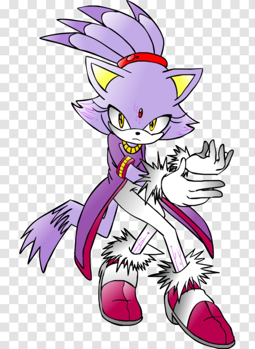 Blaze The Cat Clip Art - Sonic Hedgehog Transparent PNG