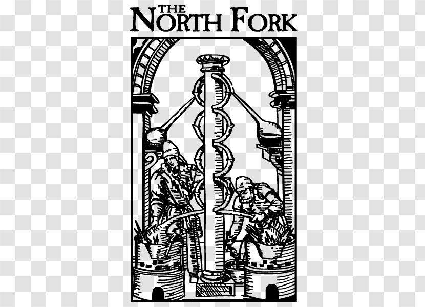 North Fork Brewery Beer Brewing Grains & Malts Ale - Monochrome Transparent PNG
