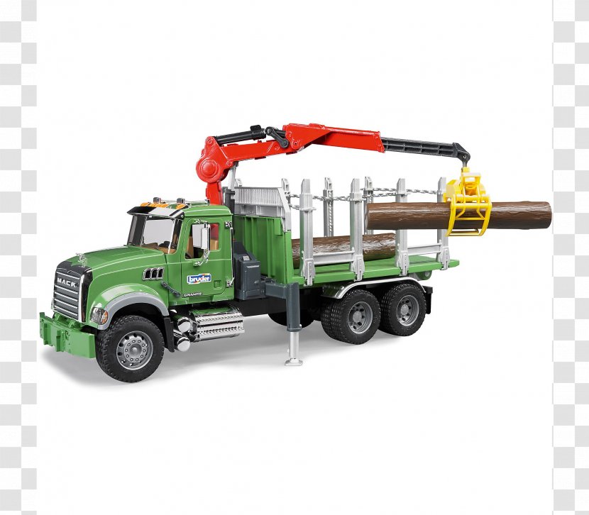 Mack Trucks Logging Truck Bruder Toy - Driver Transparent PNG