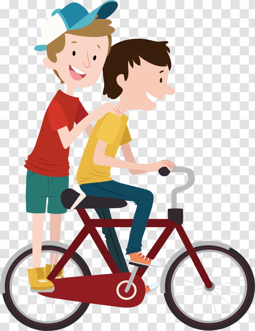 Bicycle Child Cycling - Photography - During The Period Of Driving Two Young Brothers Transparent PNG