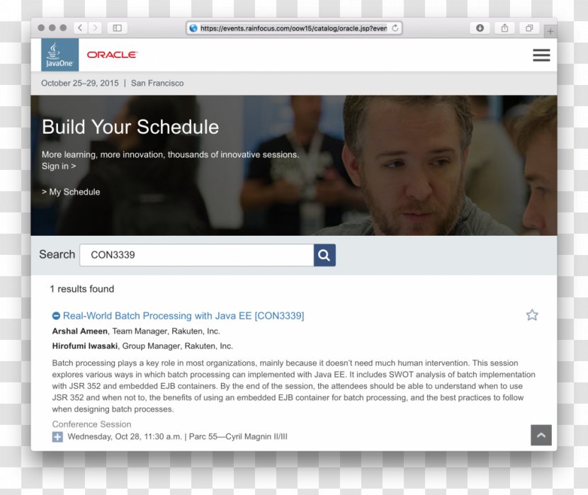 JavaOne Java Platform, Enterprise Edition Oracle Corporation Screenshot - Multimedia - Javaone Transparent PNG