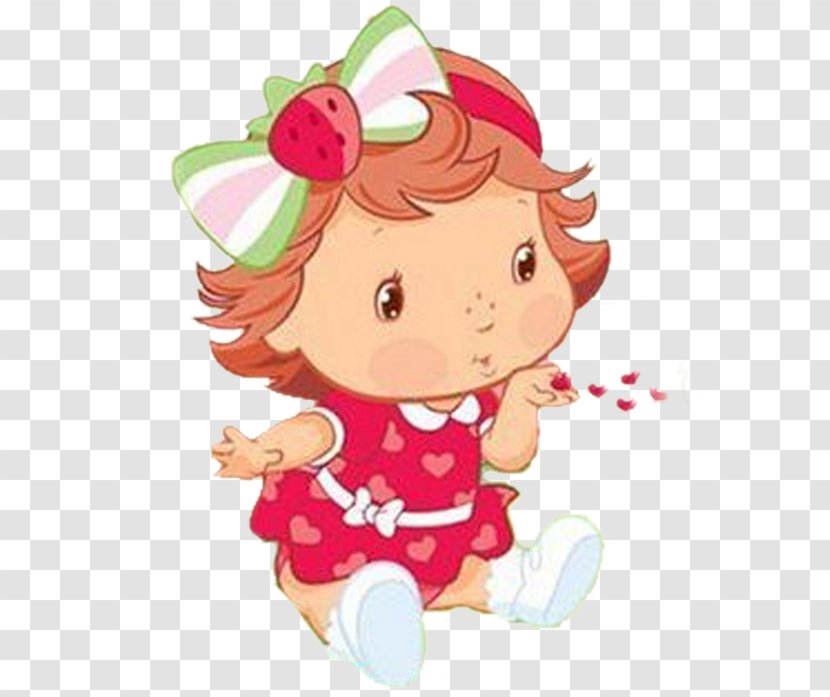 Strawberry Shortcake Berry Sweet Baby Kisses Angel Cake - Cartoon - Watercolor Transparent PNG