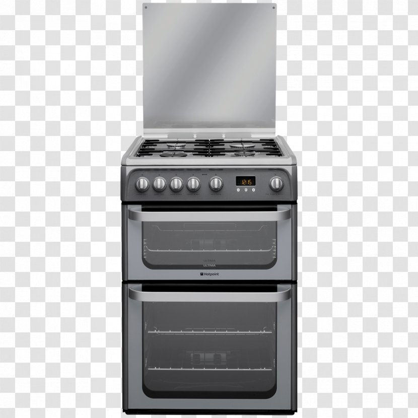 Gas Stove Hotpoint Ultima HUG61 HUD61GS Dual Fuel Cooker - Kitchen Appliance - Oven Transparent PNG