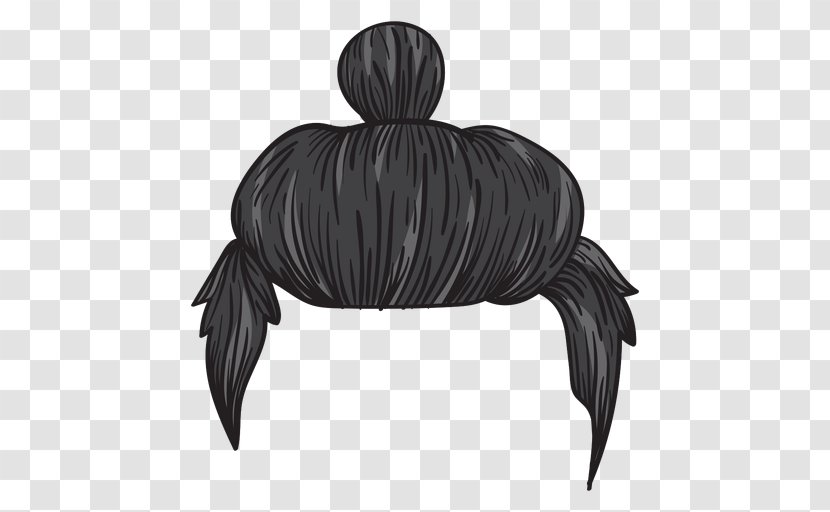 Bun Clip Art Silhouette Image - Black Hair - Hairstyles Drawing Transparent PNG