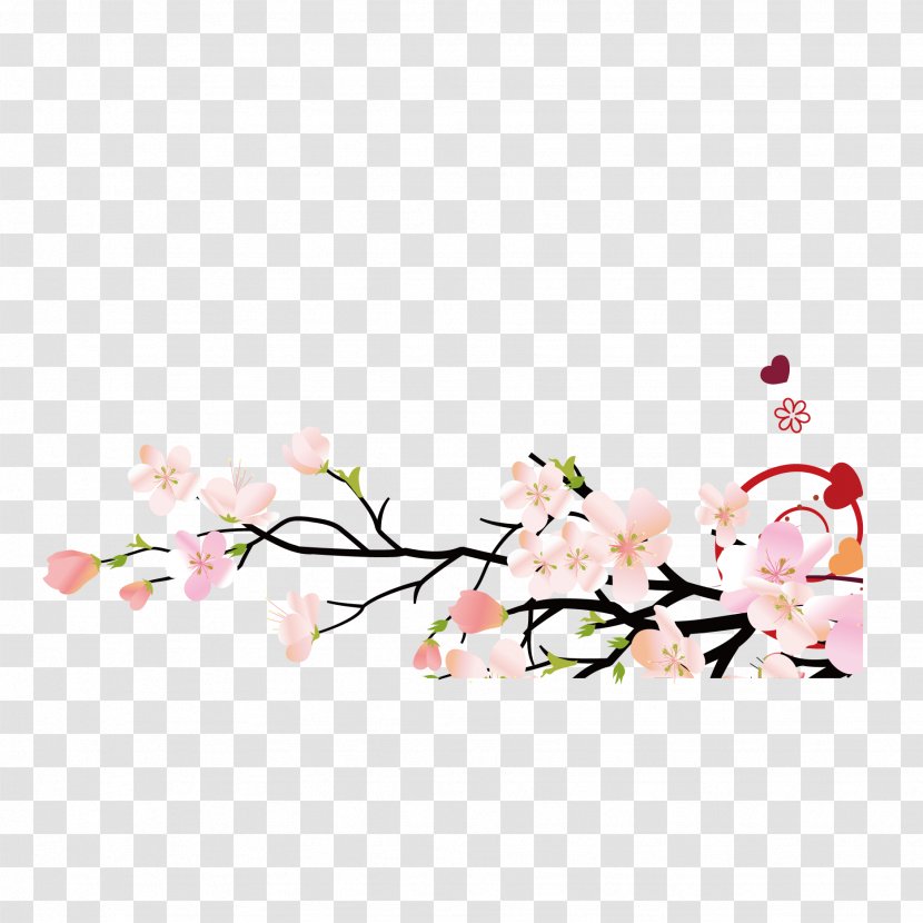 Cherry Blossom Bird-and-flower Painting - Plant - Vector Sakura Japan Transparent PNG