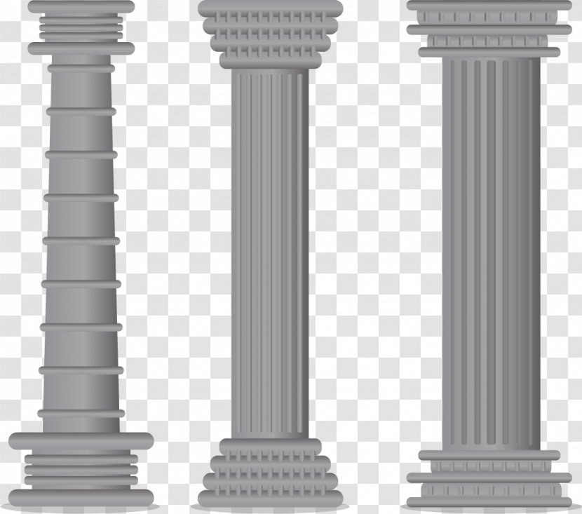 Column Pier Sprite - Wall - Matte Grey Transparent PNG