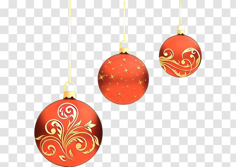 Christmas Ornament - Orange - Interior Design Earrings Transparent PNG