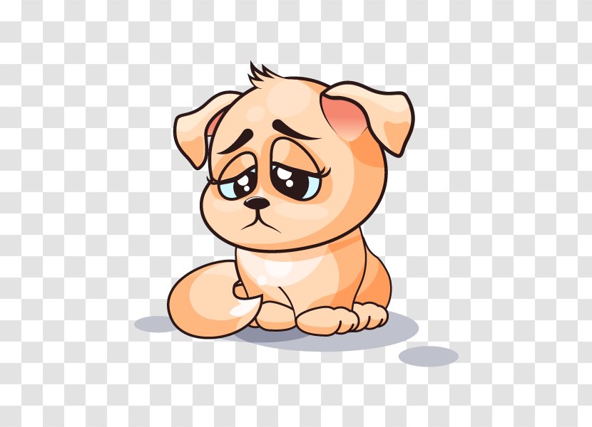 Dog Puppy Emoticon Sticker - Crying Transparent PNG
