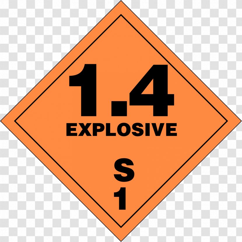 Dangerous Goods Placard Explosive Material Explosion Hazard Symbol - Brand - Stickers Transparent PNG