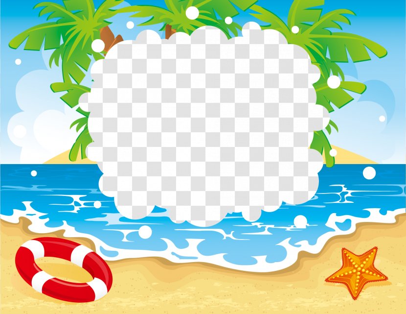 Beach Seaside Resort Summer Vacation Clip Art - Flora Transparent PNG