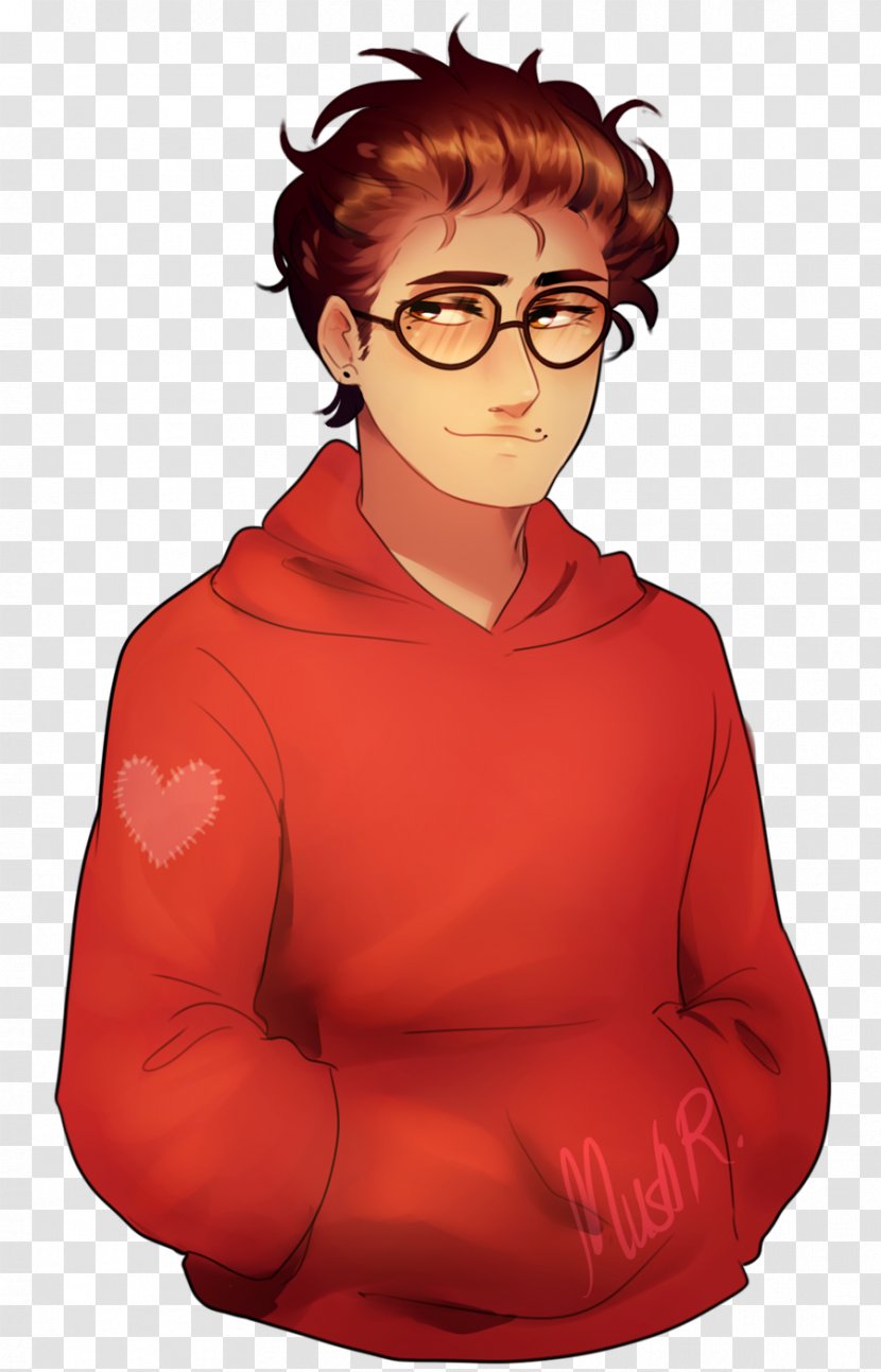 Musical Theatre Be More Chill Image Hashtag - Red - Fanart Evan Hansen Transparent PNG