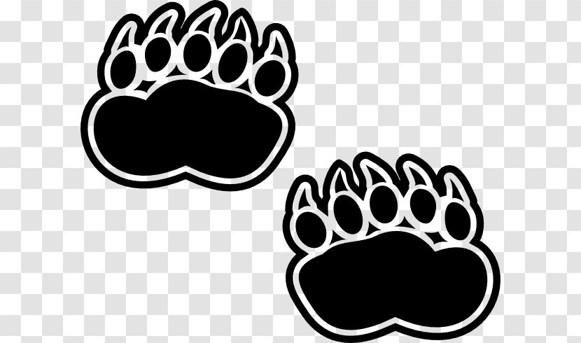 American Black Bear Polar Footprint Clip Art - Eyewear - Animal Footprints Cliparts Transparent PNG