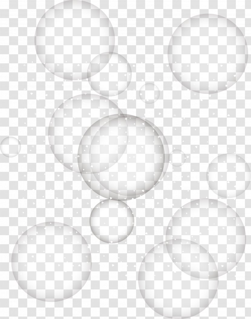 White Circle Black Pattern - Monochrome Photography - Dream Bubble Effect Elements Transparent PNG