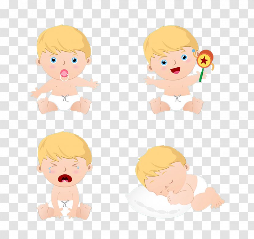 Infant Illustration - Heart - Cartoon,Child,Four Children Transparent PNG