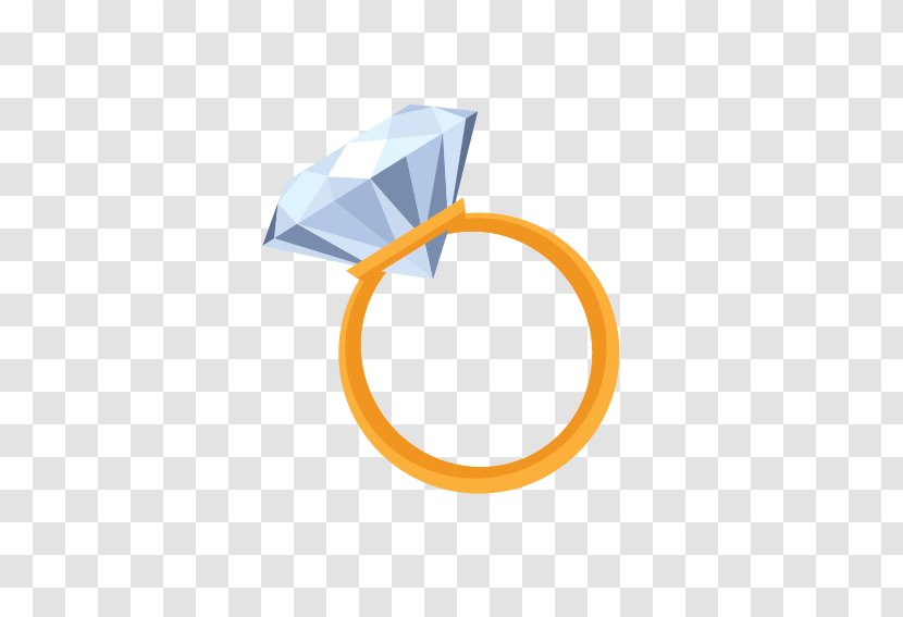 Diamond Ring Icon - Orange Transparent PNG