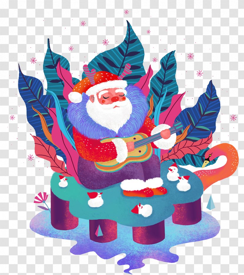 Santa Claus Christmas Père Noël Gift Illustration - Creative Work Transparent PNG