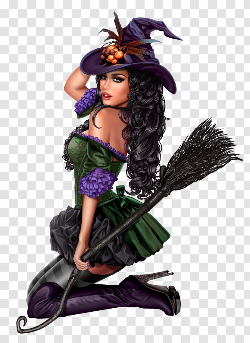 Witch Cartoon - Witchcraft - Wing Figurine Transparent PNG
