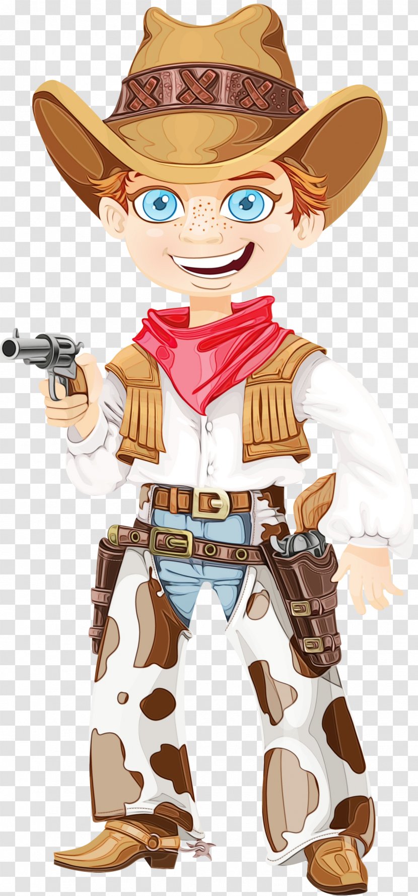 Cartoon Action Figure Gun Cowboy Style Transparent PNG