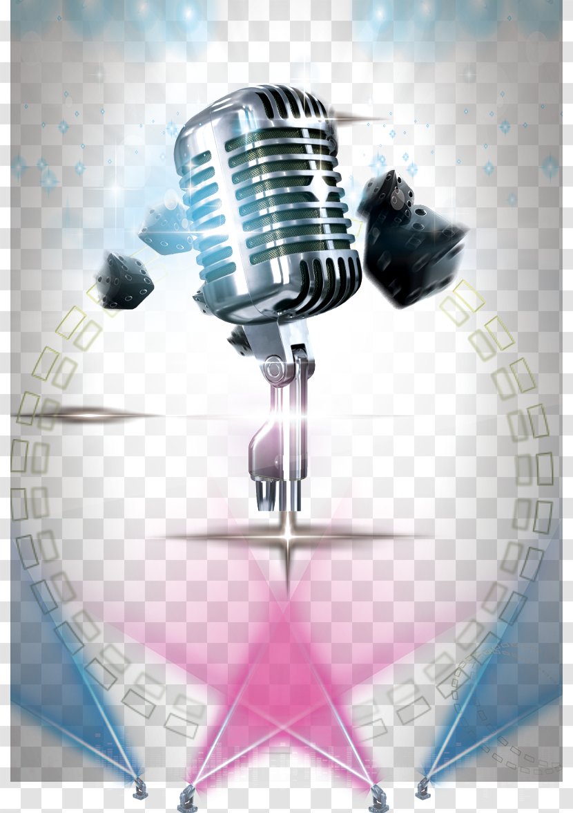 Microphone Poster Stage - Heart - Beautifully Lighting Transparent PNG