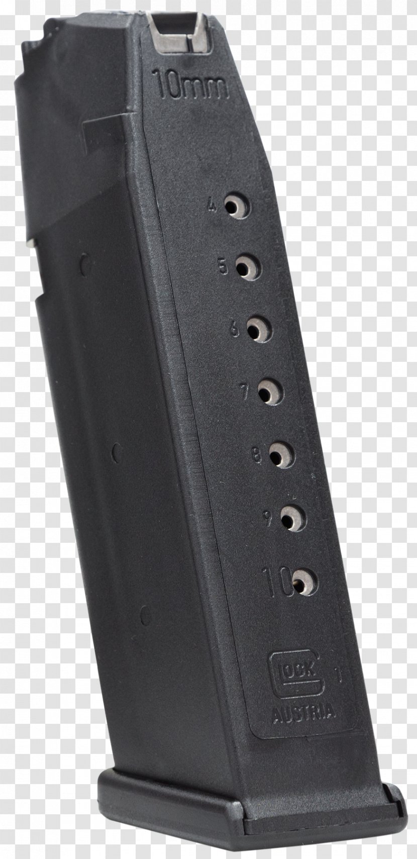 Glock 20 Magazine 9×19mm Parabellum 26 - 40 Sw - 17 Transparent PNG