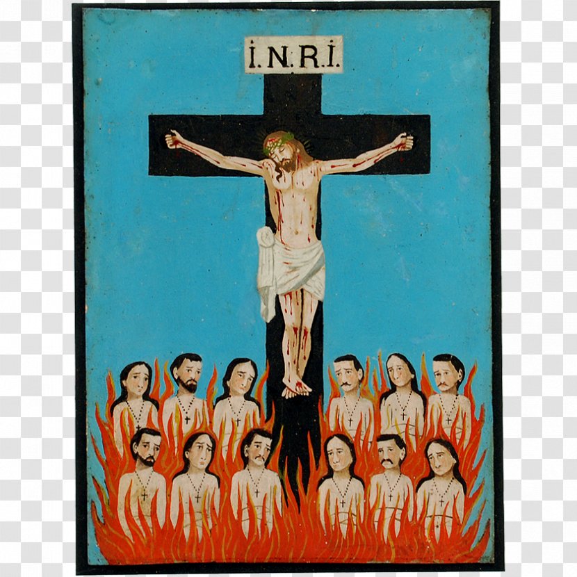Crucifix Art - Fiery Cross Transparent PNG
