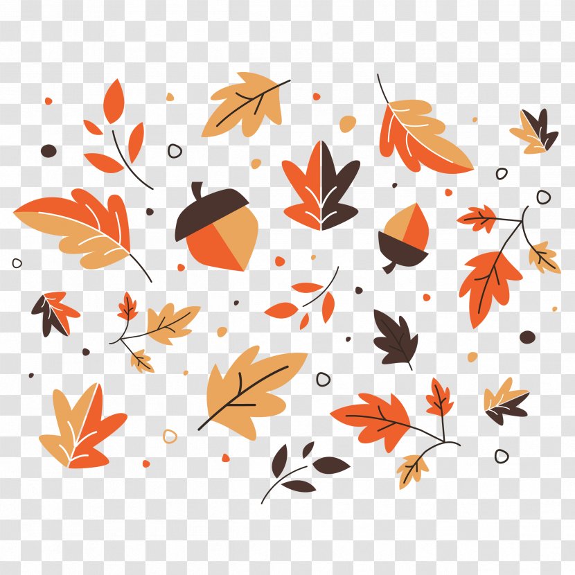Autumn Image Illustration Sticker - Leaf Transparent PNG