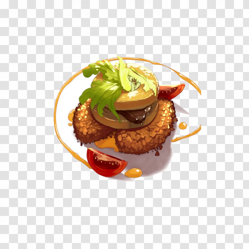 Cartoon Food Drawing Image Illustration - Hamburger - Cate Ornament Transparent PNG