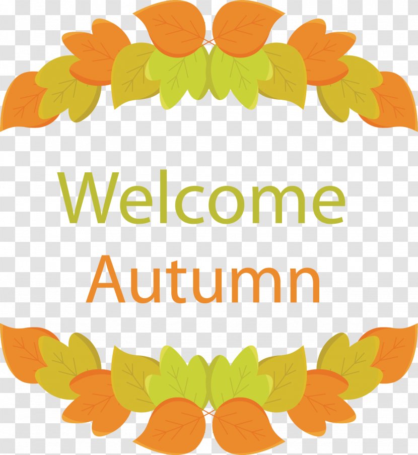 Autumn - Cartoon - Welcome Vector Transparent PNG