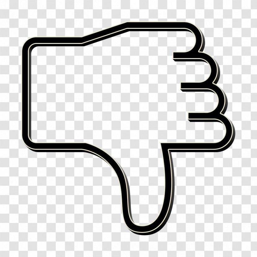 Down Icon Gesture Hand - Thumb Transparent PNG