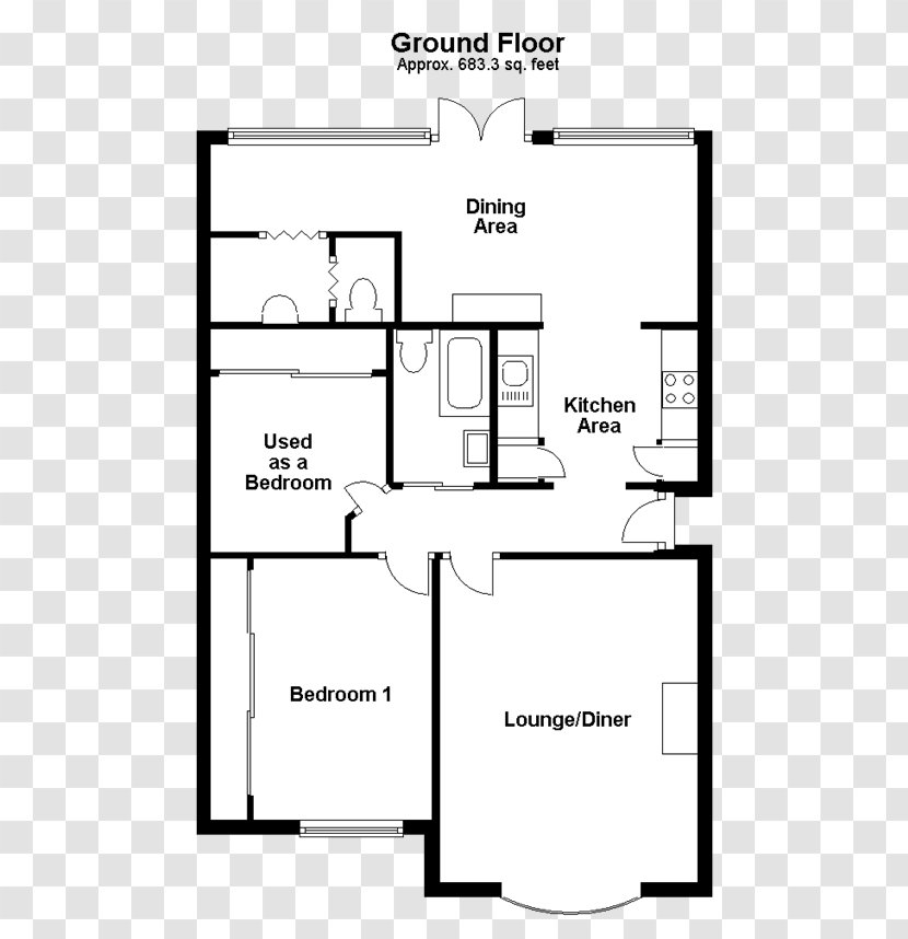 Floor Plan Line Angle White - Cad Transparent PNG