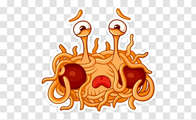 Pastafarianism Sticker Telegram Flying Spaghetti Monster Transparent PNG