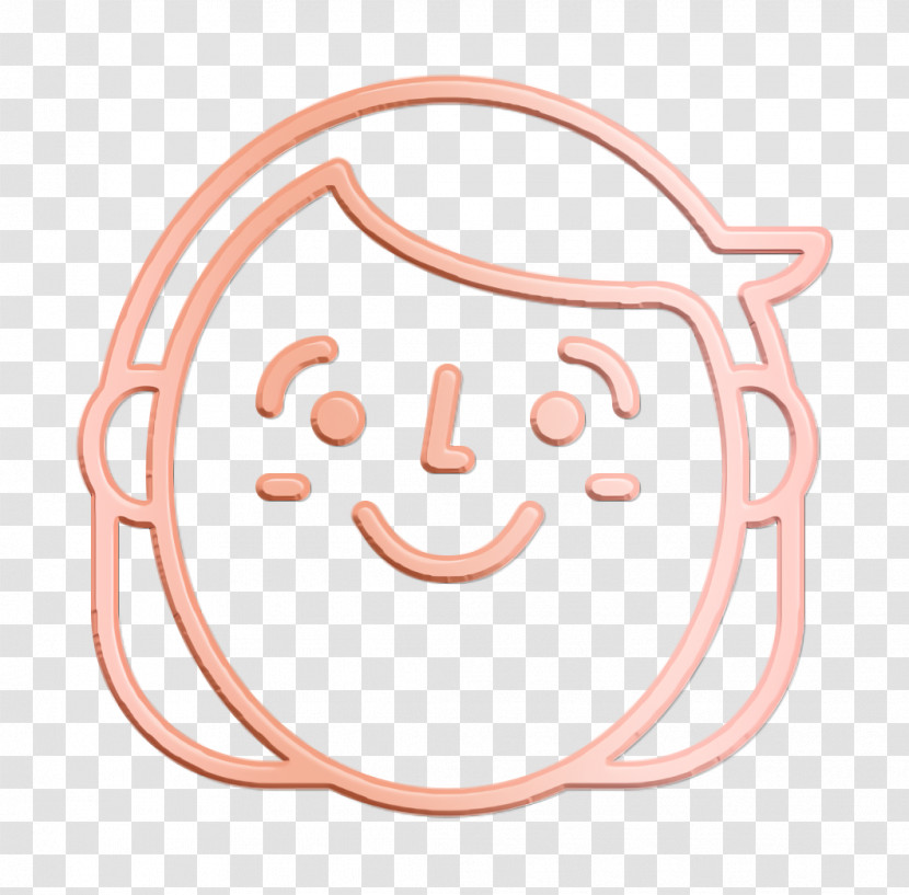 Woman Icon Girl Icon Happy People Outline Icon Transparent PNG