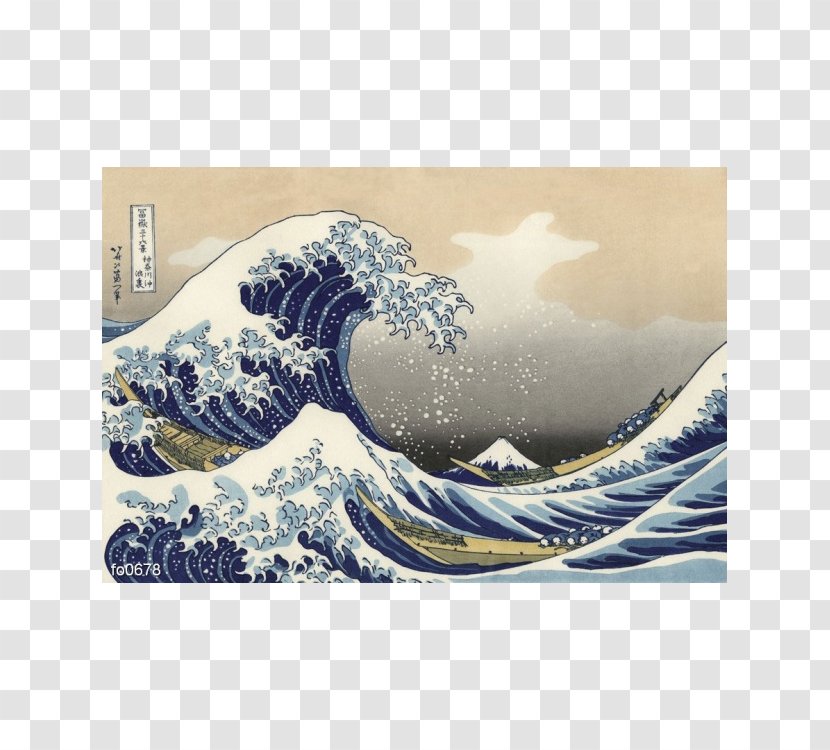 The Great Wave Off Kanagawa Feminine Art Painting Canvas - Oil Transparent PNG