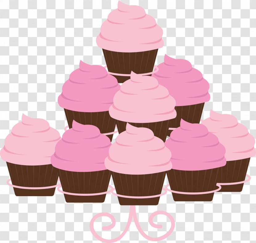 Cupcake Bakery Food Milk - Chocolate - Hand-painted Cupcakes Transparent PNG