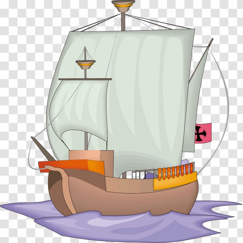 Caravel Watercraft Ship Poster - Boat - Vector Photos Transparent PNG