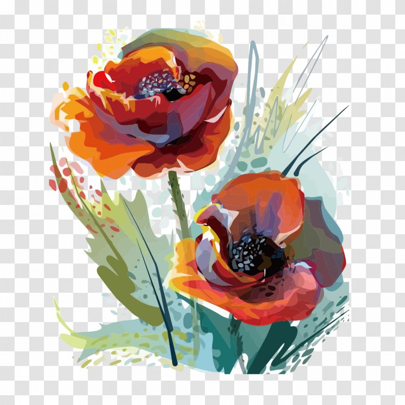 Painting Decorative Arts Abstract Art Canvas Print - Cut Flowers - Design Transparent PNG
