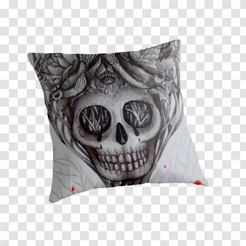Cushion Throw Pillows Skull - Pillow Transparent PNG