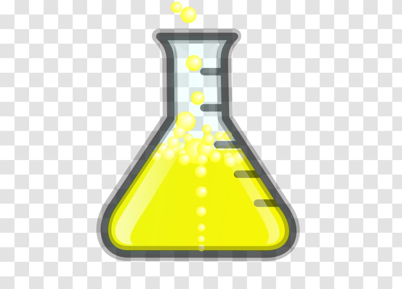 Calcium Carbonate Chloride Laboratory Flasks Hydrochloric Acid Chemistry - Yellow Bubbles Transparent PNG