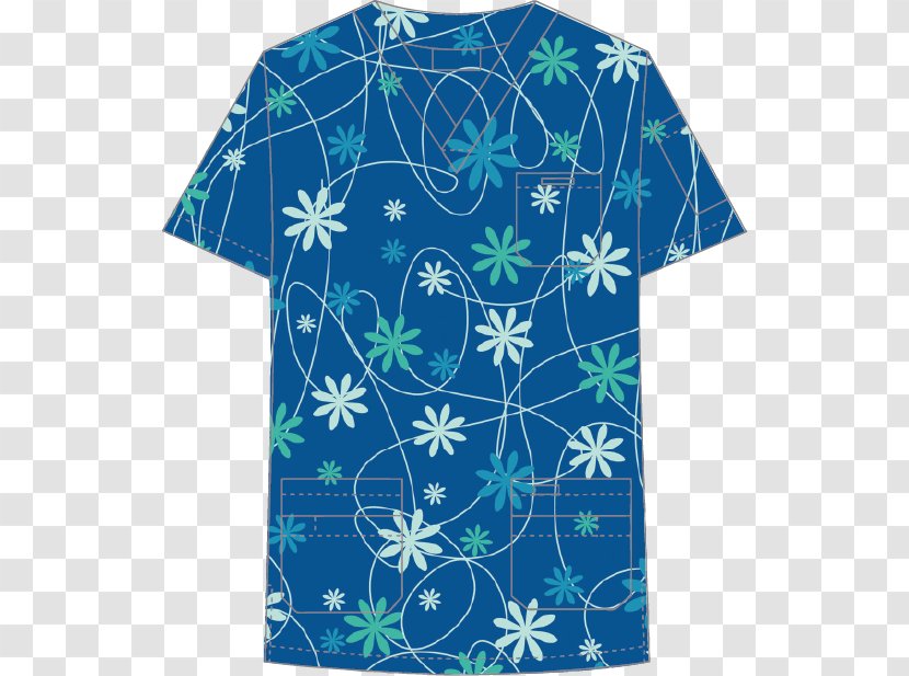 T-shirt Top Blue Neckline Uniform - Navy - Pattern Techno Transparent PNG