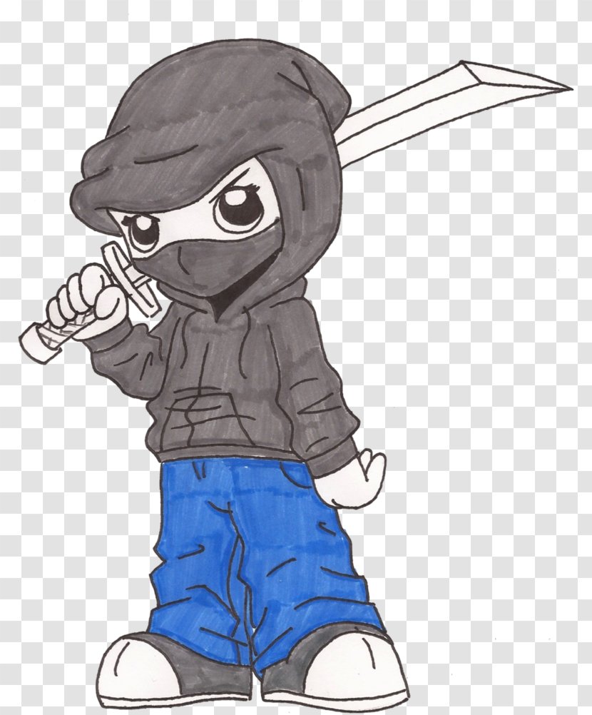 Hoodie Ninja Drawing Art - Vision Care Transparent PNG