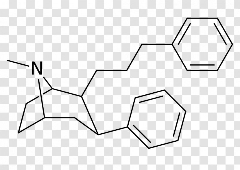 Troparil Phenyltropane Dichloropane WIN 35428 Chemical Compound - Black And White - Drawing Transparent PNG