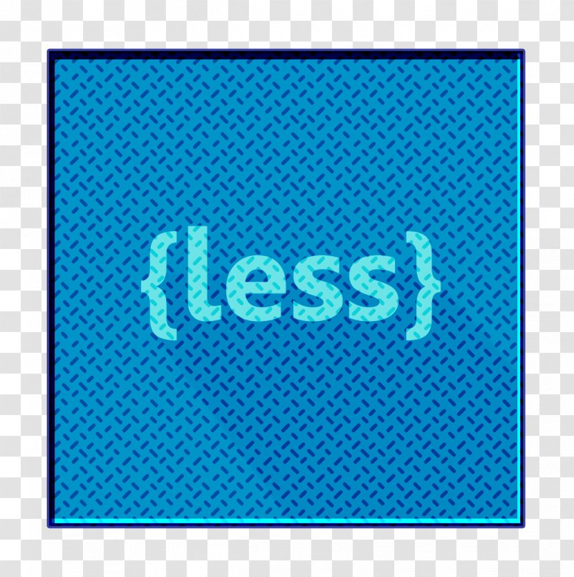 Blue Icon Front-end Less - Azure Teal Transparent PNG