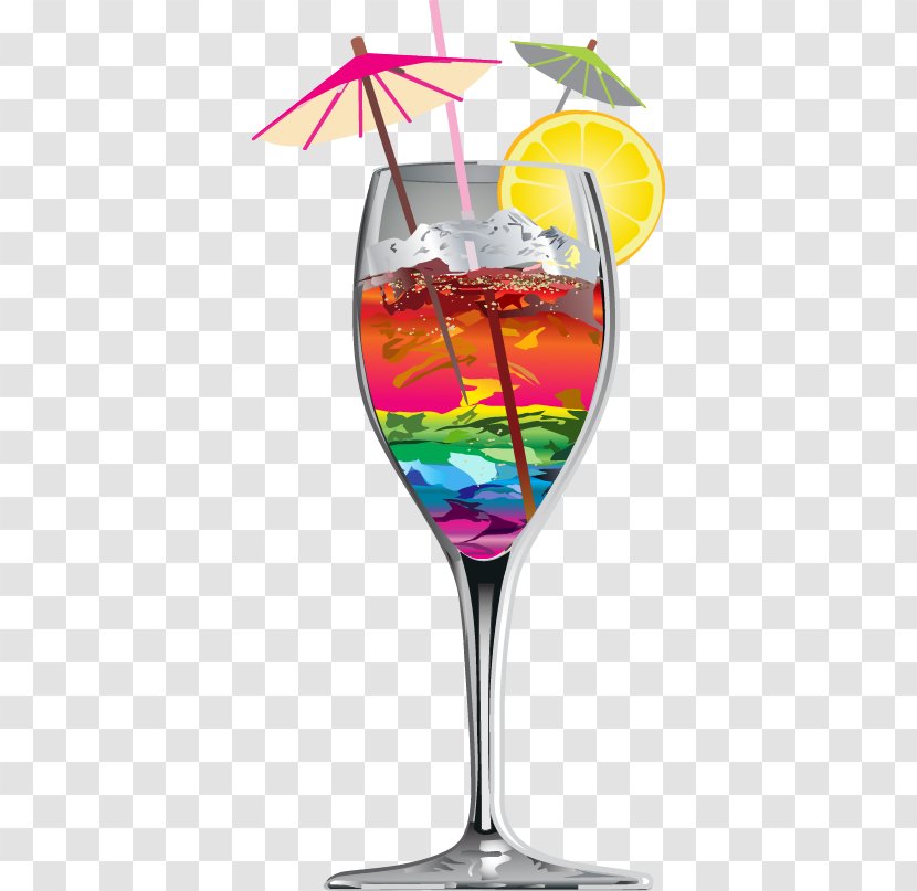 Cocktail Garnish Wine Glass Clip Art - Cosmopolitan - Summer Vacation Theme Transparent PNG