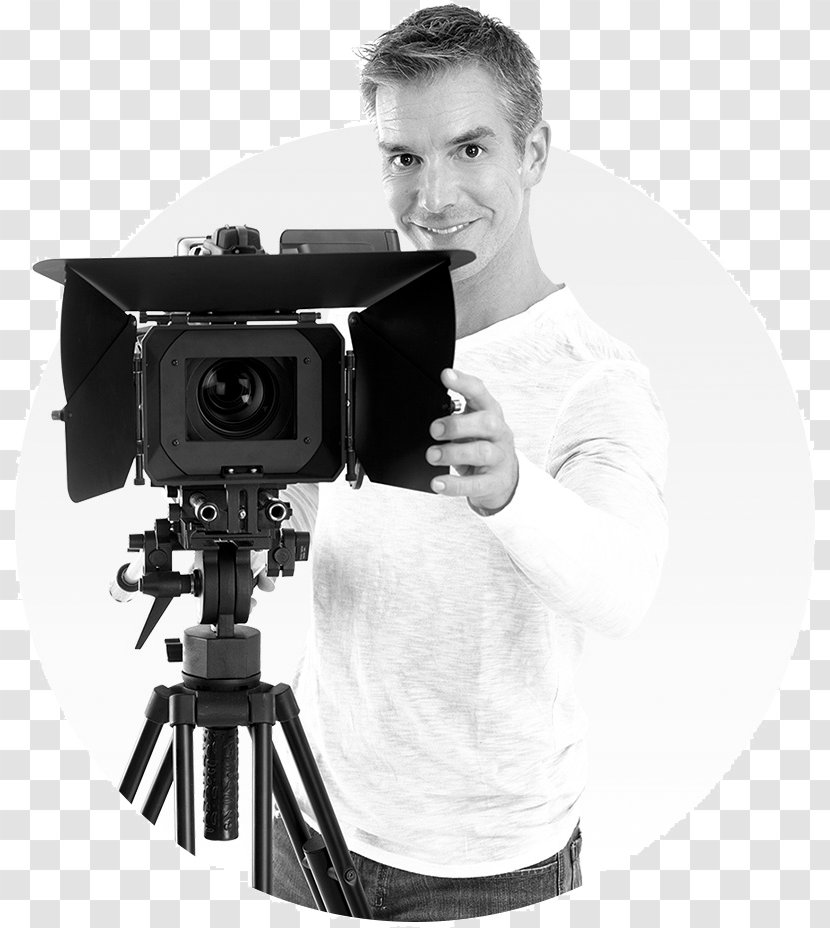 Camera Operator Video Cameras Photography Television Royalty-free - Black And White - Photographer Transparent PNG