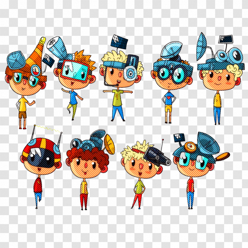 Cartoon Toy Action Figure Team Transparent PNG