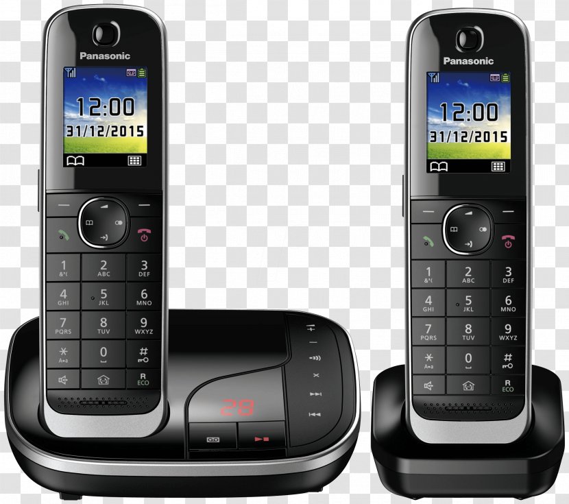Panasonic Cordless Telephone Answering Machines Digital Enhanced Telecommunications - Multimedia - Phone Transparent PNG