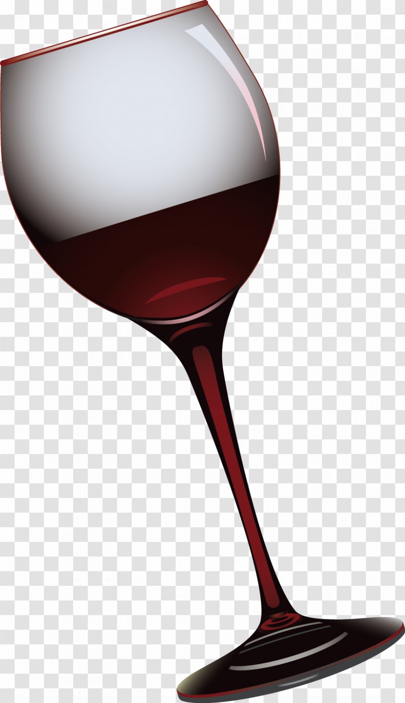 Red Wine Glass Champagne - Maroon - The Is Decorated With A Vector Pattern Transparent PNG