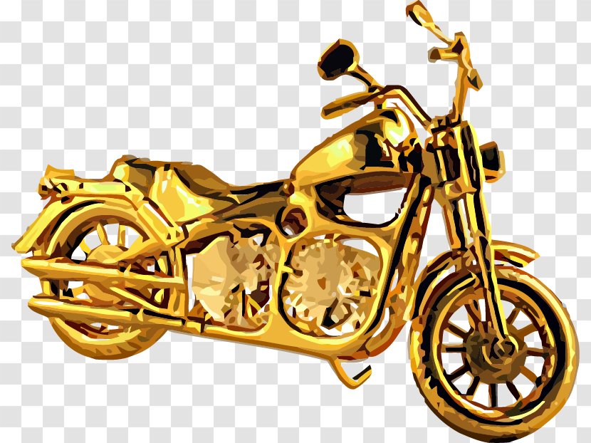 Gold Pulso Illustration - Automotive Design - Vector Motorcycle Transparent PNG