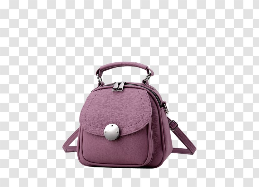 Backpacking Handbag Baggage - Leather - Purple Cross Transparent PNG