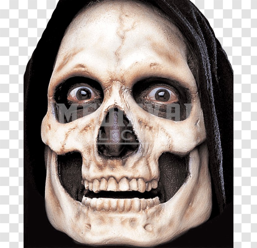 Latex Mask Foam Death Halloween Costume - Prosthetic Makeup Transparent PNG